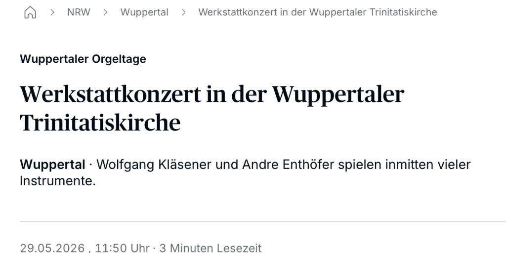 WZ vom 29.05.2026
